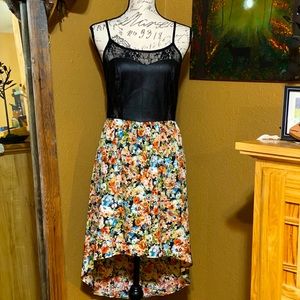 🎄Cute High Low Faux Leather Bodice Dress